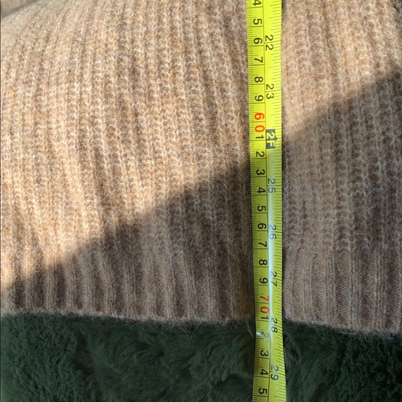 Babaton Oversize Caramel Oatmeal Alpaca Blend Sweater with Belt - Picture 8 of 13